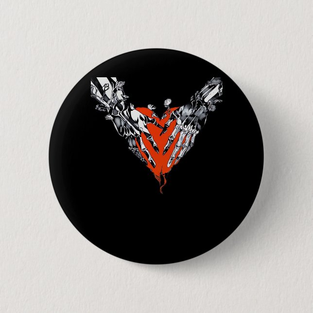 Bóton Redondo 5.08cm Segurando Cardíaco Clássico (Frente)