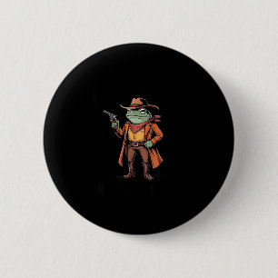 Bóton Redondo 5.08cm Segure Parceiro Estou Superestimulado Sapo Cowboy
