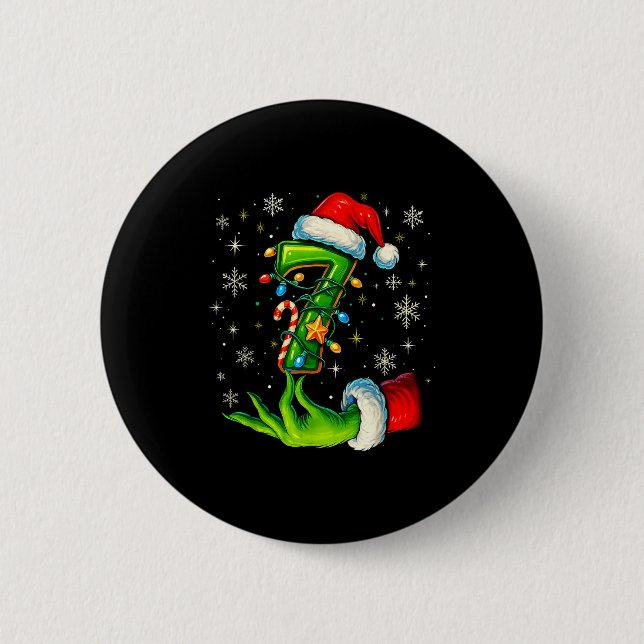 Bóton Redondo 5.08cm Seis Sete 67 Meme Divertido Natal Casal Combinando (Frente)