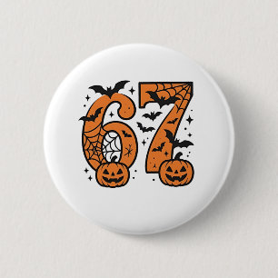 Bóton Redondo 5.08cm Seis Sete Memes Halloween 67 Mason Spooky
