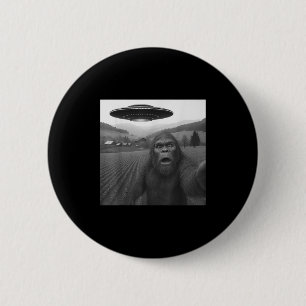 Bóton Redondo 5.08cm Selfie De Pé Grande Com Alienígena Ufo Engraçada P