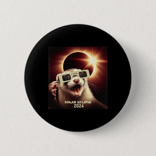 Bóton Redondo 5.08cm Selfie Ferret Kids Mens Solar Eclipse Ferret