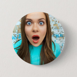 Bóton Redondo 5.08cm Selfie Personalizado Envie Seu Rosto Design Dive
