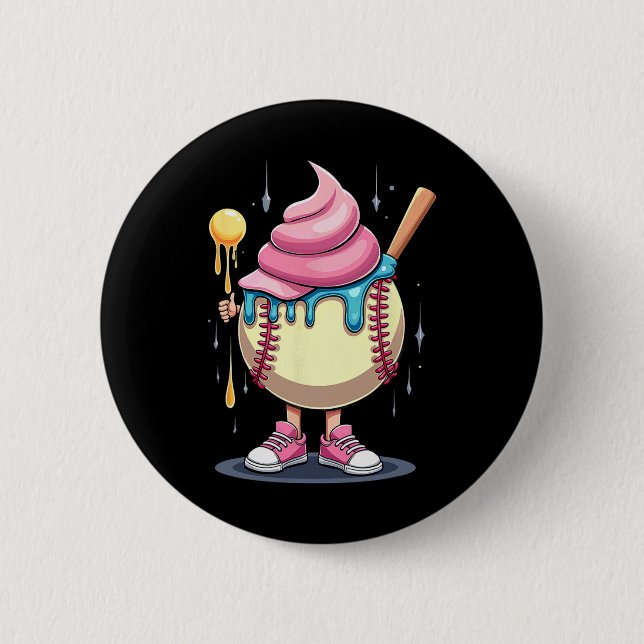 Bóton Redondo 5.08cm Sell Ice Cream Drip _5  (Frente)