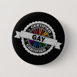 Bóton Redondo 5.08cm Selo certificado do orgulho gay