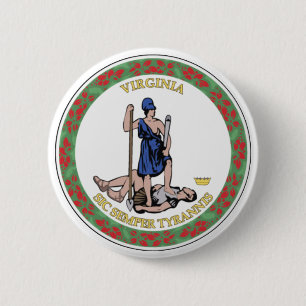 Bóton Redondo 5.08cm Selo do estado de Virgínia