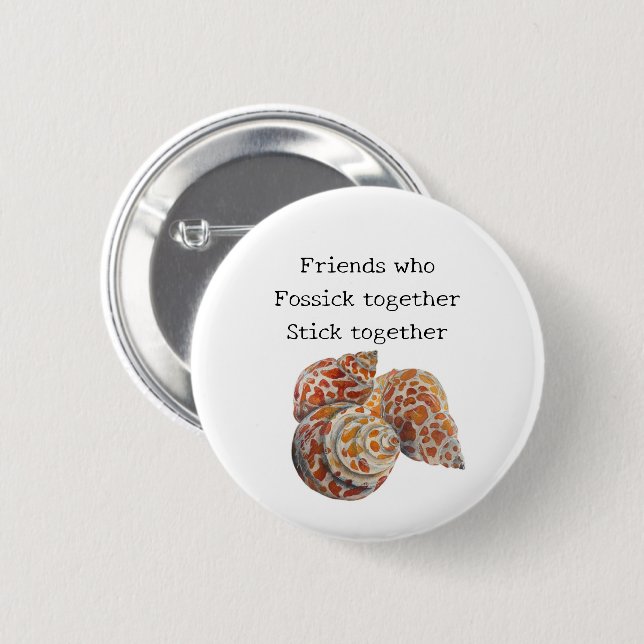 Bóton Redondo 5.08cm Selo/Fossickers (Frente & Verso)