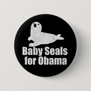 Bóton Redondo 5.08cm Selos de bebê para Obama