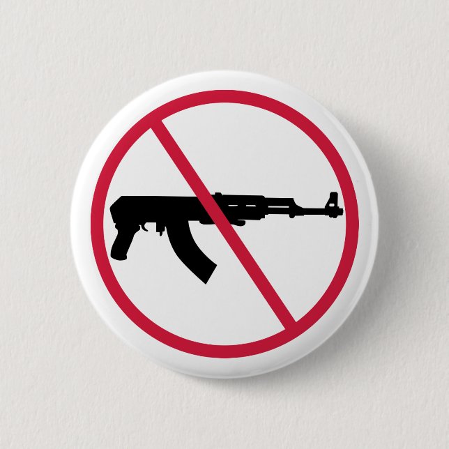 Bóton Redondo 5.08cm Sem armas de assalto (Frente)