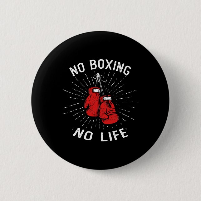 Bóton Redondo 5.08cm Sem Boxing Sem Vida Boxando Luvas Artes Marciais (Frente)