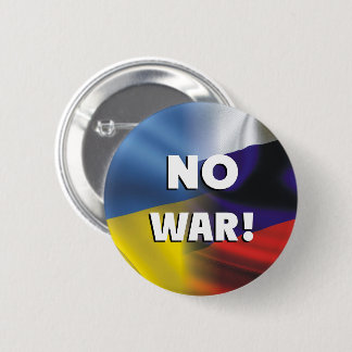 Bóton Redondo 5.08cm Sem guerra entre a Rússia e a Ucrânia. Botão