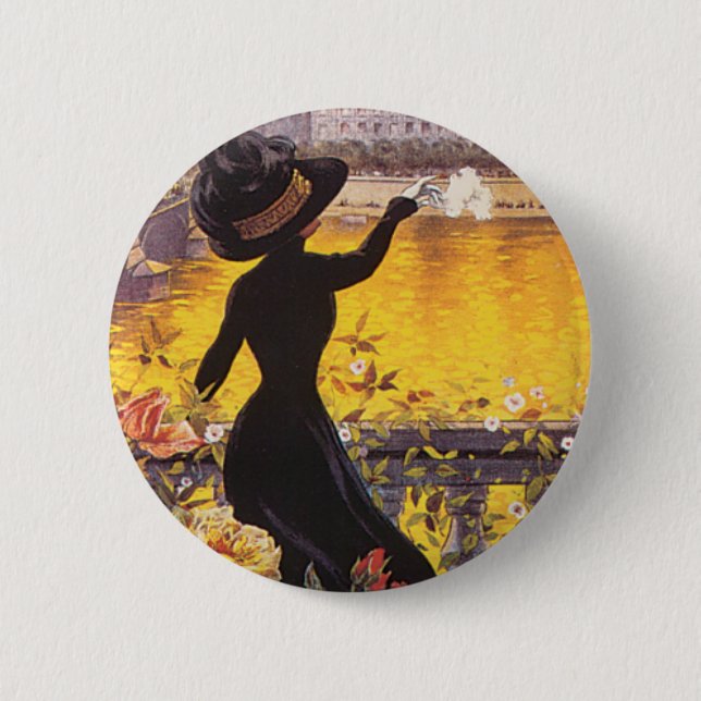 Bóton Redondo 5.08cm Semaine d'Aviation de Lyon (Frente)