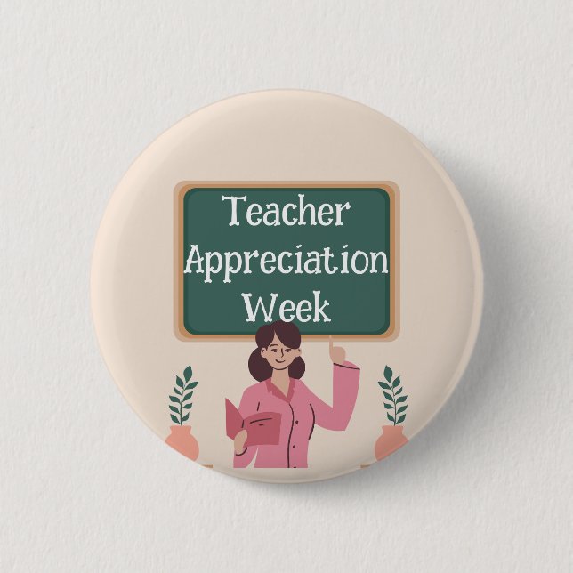 Bóton Redondo 5.08cm Semana de Apreciação do Professor (Frente)