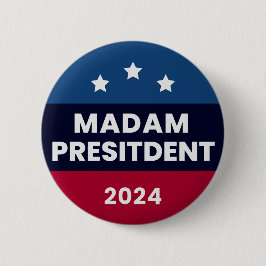 Bóton Redondo 5.08cm Senhora Presidente Kamala Harris Eleição 2024