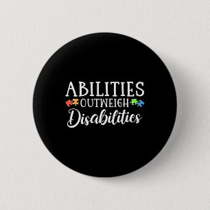 Bóton Redondo 5.08cm Sensibilização Autismo - As capacidades superam as