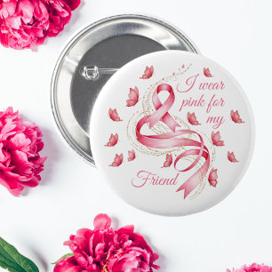 Bóton Redondo 5.08cm Sensibilização do Cancer de Fita Rosa