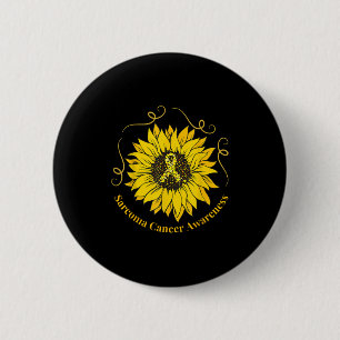 Bóton Redondo 5.08cm Sensibilização do Cancer de Sarcoma Friso Amarelo 