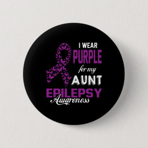 Bóton Redondo 5.08cm Sensibilização Epilepsia Eu Visto Roxo Para Minha 