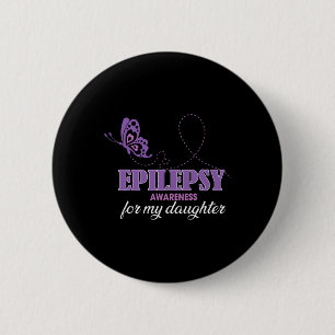 Bóton Redondo 5.08cm Sensibilização Epilepsia Para A Minha Filha - Epil