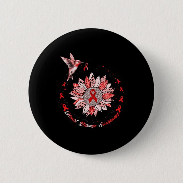 Bóton Redondo 5.08cm Sensibilização Girassol Friso (Frente)