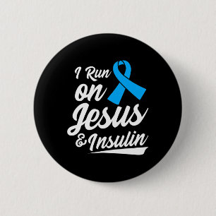 Bóton Redondo 5.08cm Sensibilização para a diabetes Tipo 1 2 - T1D T2D 