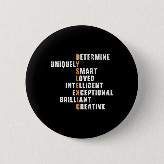 Bóton Redondo 5.08cm Sensibilização para a Leitura de Perturbações e De (Frente)