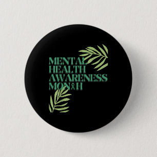 Bóton Redondo 5.08cm Sensibilização para a saúde mental Mês Saúde menta