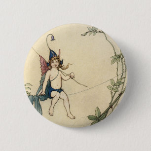 Bóton Redondo 5.08cm Sentado no fio de uma aranha