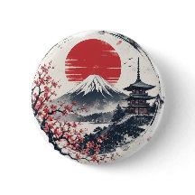 Serenidade do Pôr do Sol no Monte Fuji – Arte Japo
