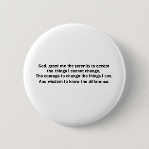 Bóton Redondo 5.08cm Serenity Prayer Button