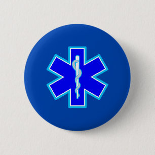 Bóton Redondo 5.08cm Serviço Médico de Emergência Paramédica Star of Li