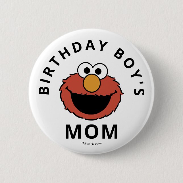 Bóton Redondo 5.08cm Sesame Street | Elmo - First Birthday Button (Frente)
