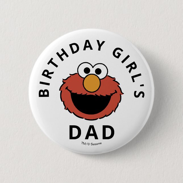 Bóton Redondo 5.08cm Sesame Street | Elmo - First Birthday Button (Frente)