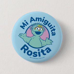 Bóton Redondo 5.08cm Sesame Street Minha Amiguinha Rosita