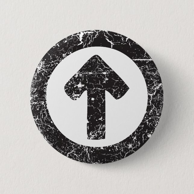 Bóton Redondo 5.08cm Seta do Círculo (Frente)