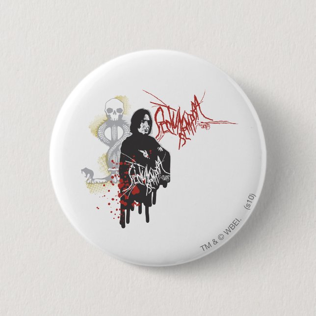 Bóton Redondo 5.08cm Severus Snape Sectum Sempra (Frente)