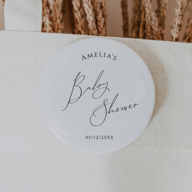 Bóton Redondo 5.08cm Sexo Whimsical Chá de fraldas neutro (Criador carregado)