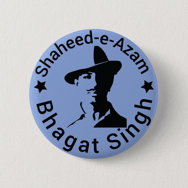 Bóton Redondo 5.08cm Shaheed-e-Azam Bhagat Singh (Frente)