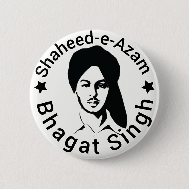 Bóton Redondo 5.08cm Shaheed-e-Azam Bhagat Singh (Frente)