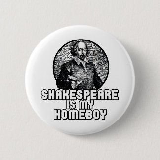Bóton Redondo 5.08cm Shakespeare é meu Ficar em casa