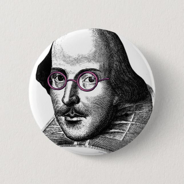 Bóton Redondo 5.08cm Shakespeare Lennon (Frente)
