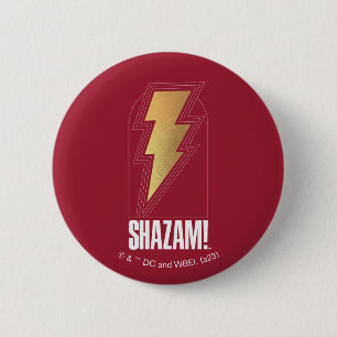 Bóton Redondo 5.08cm SHAZAM! Fury of the Gods Lightning Bolt Badge