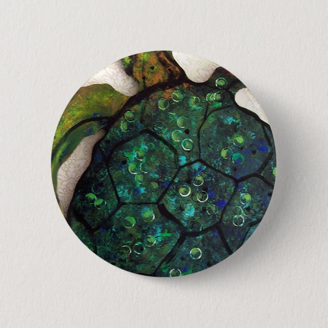 Bóton Redondo 5.08cm Sheldon a tartaruga de mar (Frente)