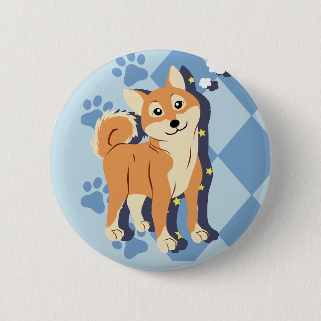 Bóton Redondo 5.08cm Shiba Inu (Frente)