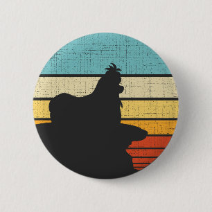 Bóton Redondo 5.08cm Shih Tzu Owner Retro Vintage 60s 70s Cachorro Love