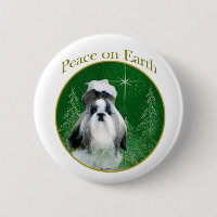 Shih Tzu Peace on Earth - Button