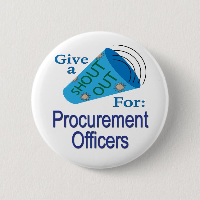 Bóton Redondo 5.08cm Shout for Procurement Officer (Frente)