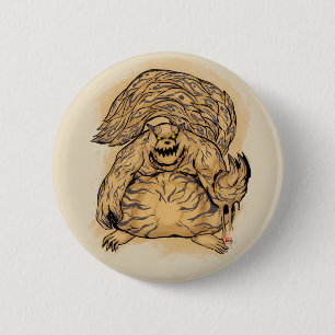 Bóton Redondo 5.08cm Shukaku o um botão atado do animal
