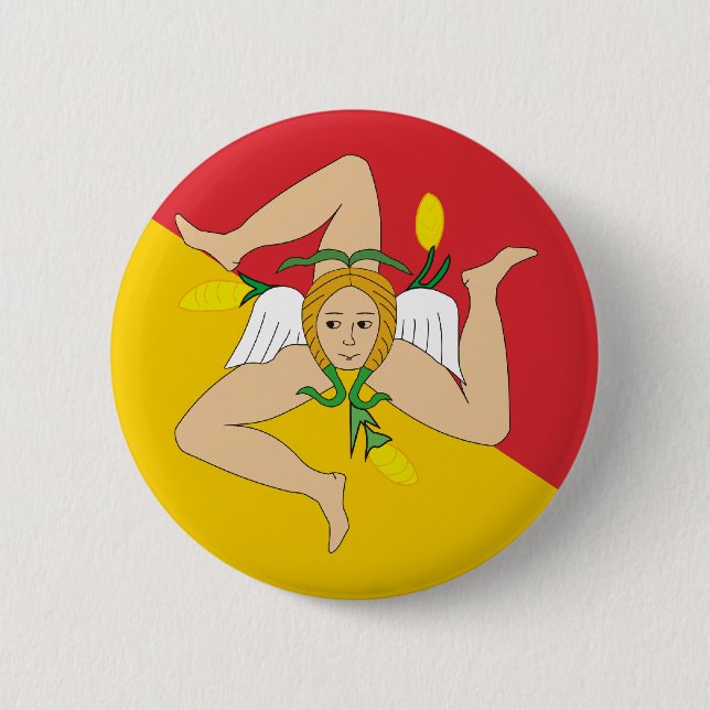 Bóton Redondo 5.08cm Sicília, Italia (Frente)