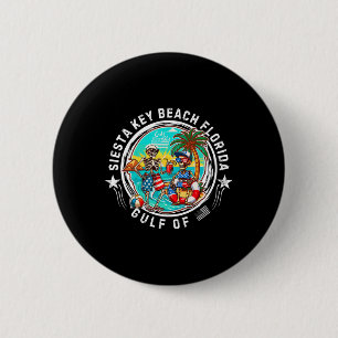 Bóton Redondo 5.08cm Siesta Key Beach, Homens E Mulheres Da Florida